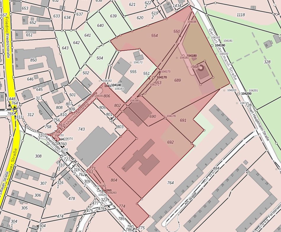 Räumlicher Geltungsbereich des Bebauungsplans "Quartier am Eichhörnchenweg"