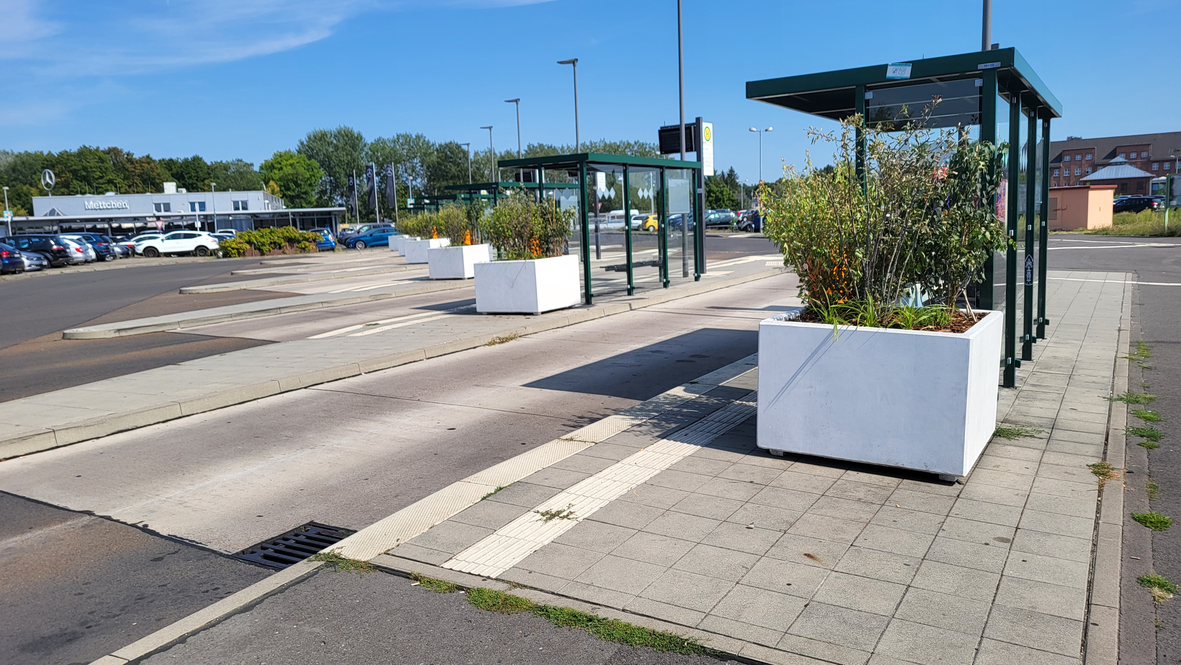 Pflanzkübel am Busbahnhof